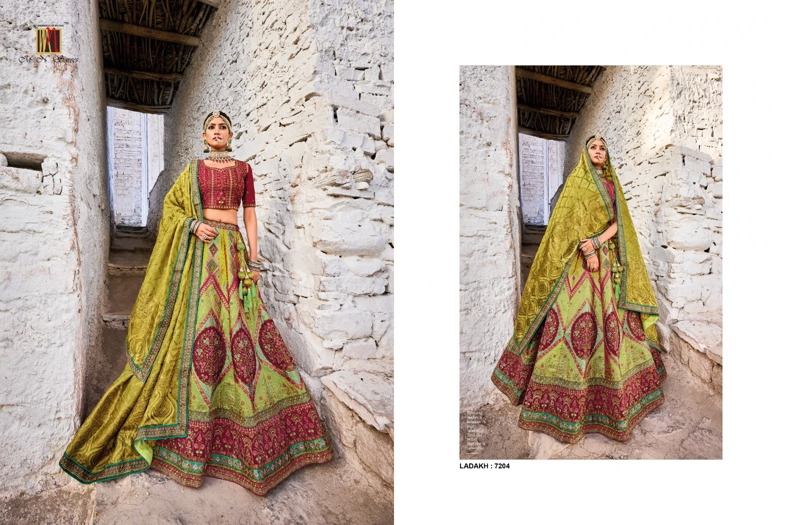 M.N 7200 Series Banarasi Silk Wholesale Lehenga Catalog — Wholesale Lehenga, MPA wholesale from Surat — view 6